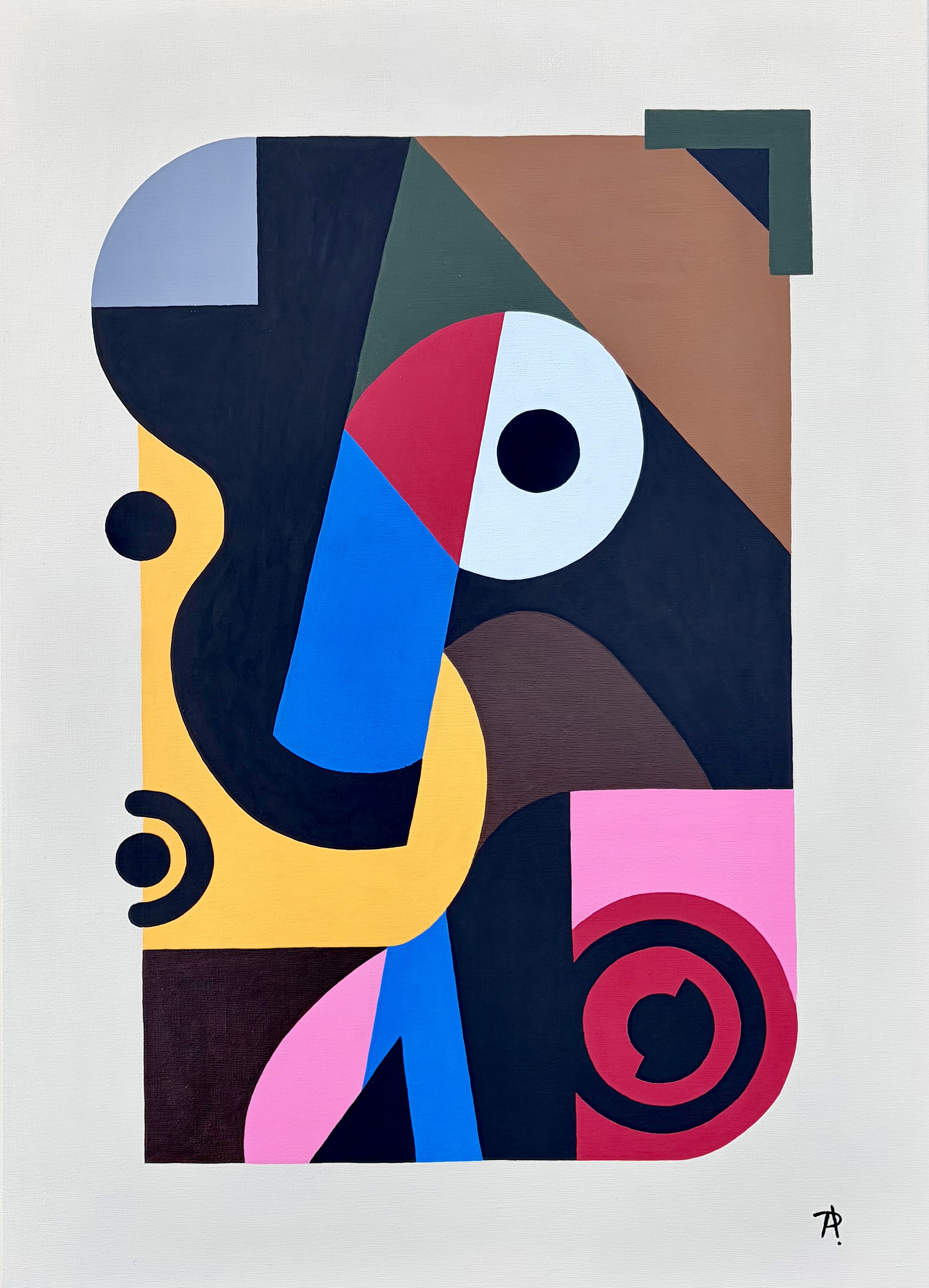 Paul Rodenbourg – L’Architecture du Regard – peinture abstraite et surréaliste – acrylic gouache on canvas – contemporary abstract surrealist painting – Luxembourg artist